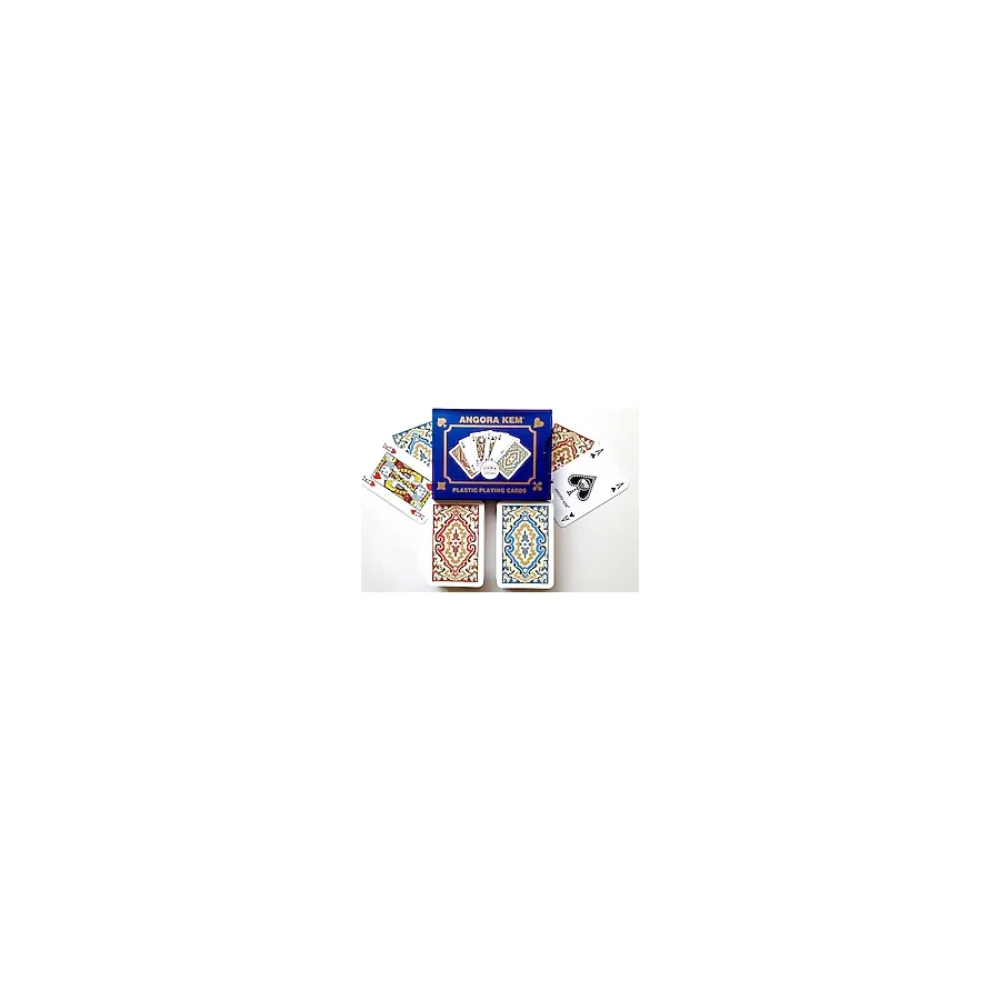Angora Kem Plastik Iskambil Oyun Kağıdı Çift Deste BİRİÇ OYUN KAĞIDI 52 - Plastic Playing Cards