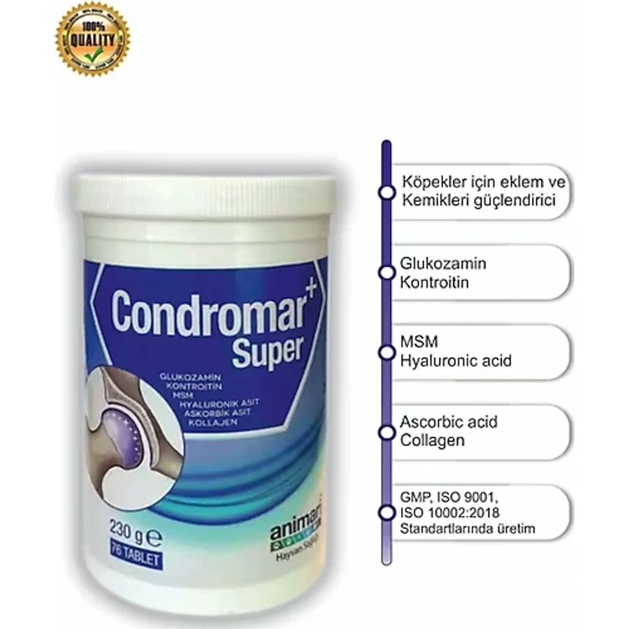animari Condromar Super 230 gr 76 Tablet Köpekler İçin Glukozamin