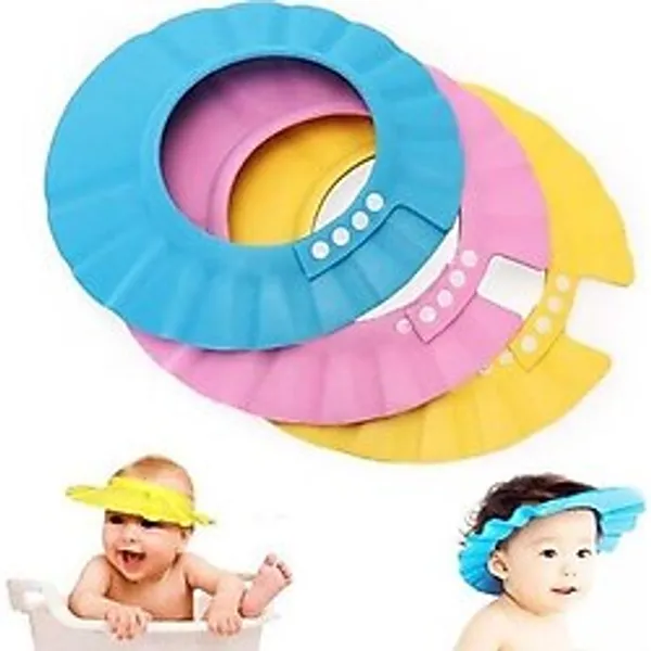 Anka Ayarlanabilir Bebek Banyo Şapkası - Pembe