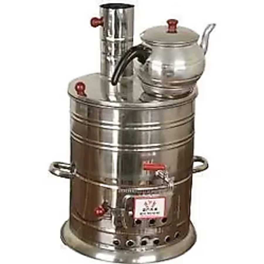 Anka Odunlu 2Demlikli 20Litre Paslanmaz Semaver