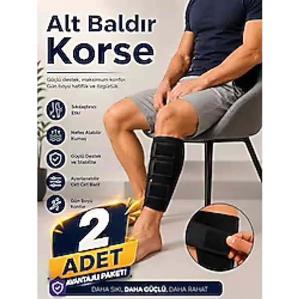 Ankaflex 2 adet Ayak Bacak Alt Baldır Destek Korsesi Ayarlanabilir Kaval Kemiği Alt Bacak Sıkıştırma Sargısı