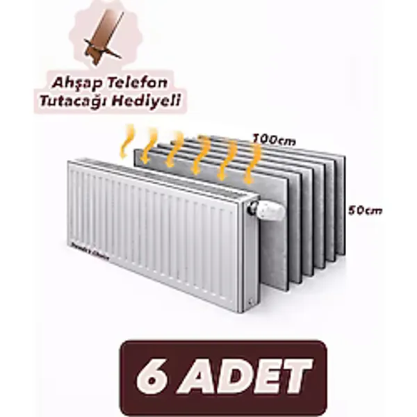Ankaflex 6 Adet Petek Arkası Isı Yalıtım Levhası Alüminyum Folyo 6 Radyatör Arkalığı