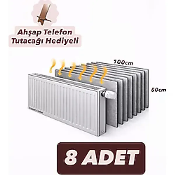 Ankaflex 8 Adet Petek Arkası Isı Yalıtım Levhası Alüminyum Folyo 8 Radyatör Arkalığı