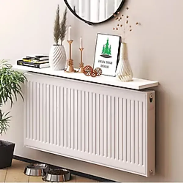 Ankara Orman Ürünleri Mdf Beyaz Petek Üstü Duvara Monte Uçan Raf Dresuar 90cmx18cm