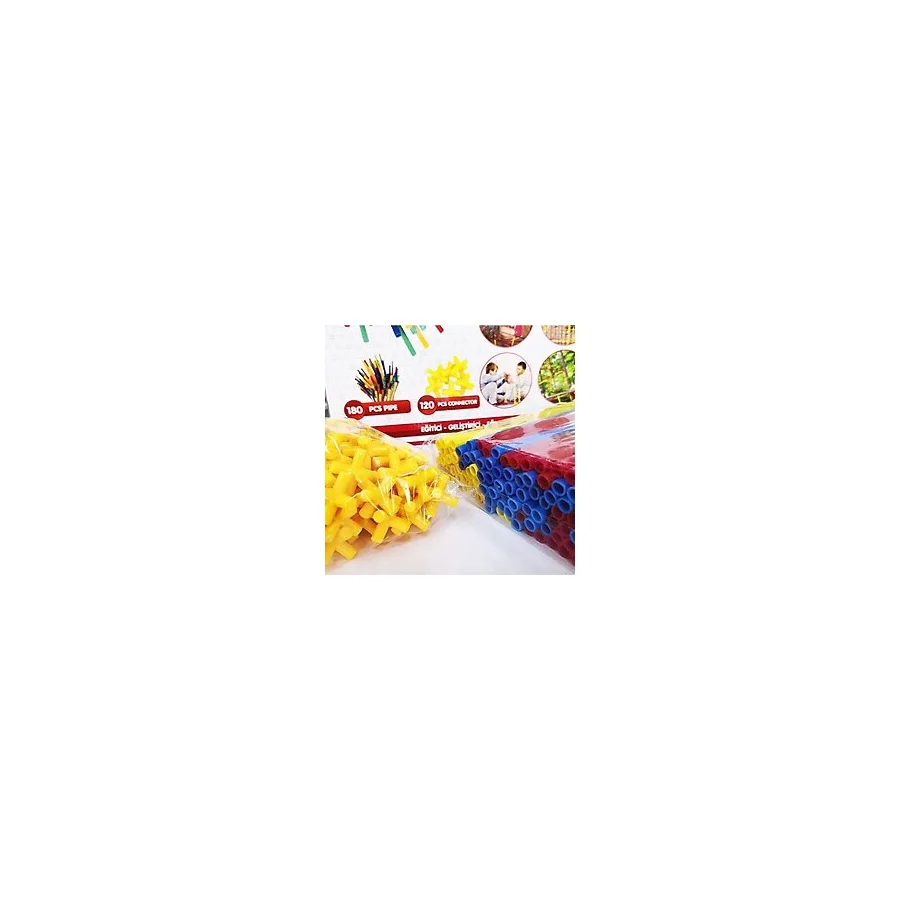 Ankatic Bambu Çubukları Zeka Hayal Ve Gücü Eğitici 4d Dıy Block 300 Parça