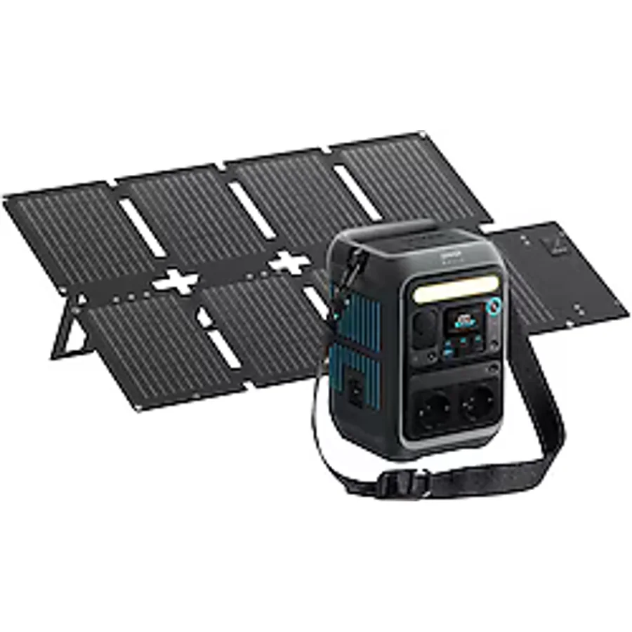 Anker Solix B1723 C300X A/C Güç Kaynağı + PS60 Taşınabilir Güneş Enerji Sistemi