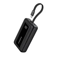 Anker Zolo Powerbank (10K, 30W, Dahili USB-C Kablo) - Siyah - A1688