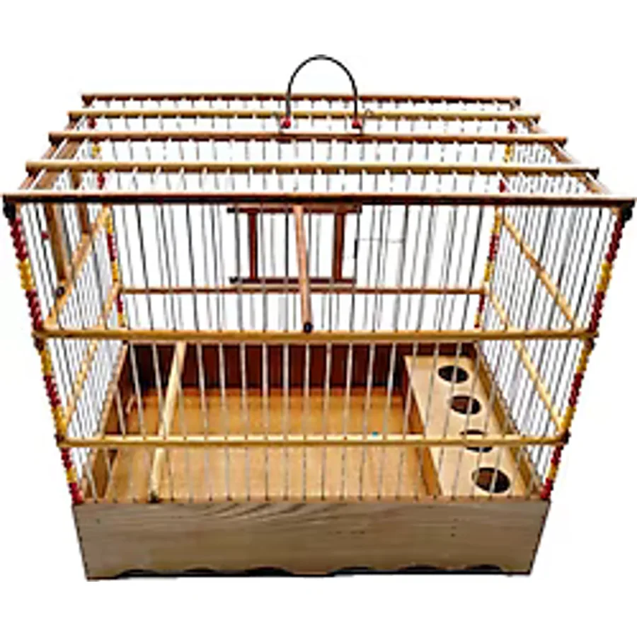 Ans 25x38x35 cm El Yapımı Ahşap Kuş Kafesi