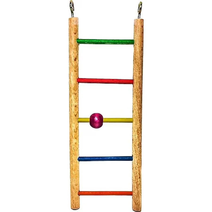 Ans Boncuklu Ahşap Merdiven Kuş Oyuncağı 23cm
