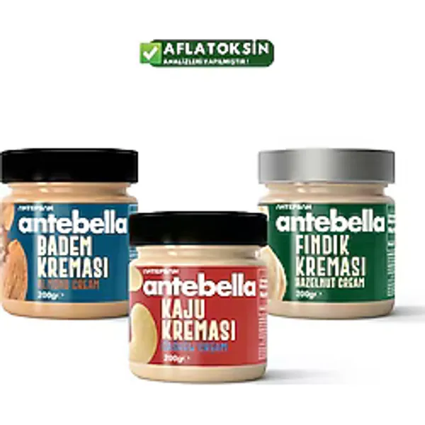 Antebella Badem 200 g + Kaju 200 g + Fındık Kreması 200 g