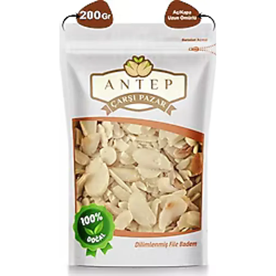 Antep Çarşı Pazar Dilimlenmiş File Badem 200 gr