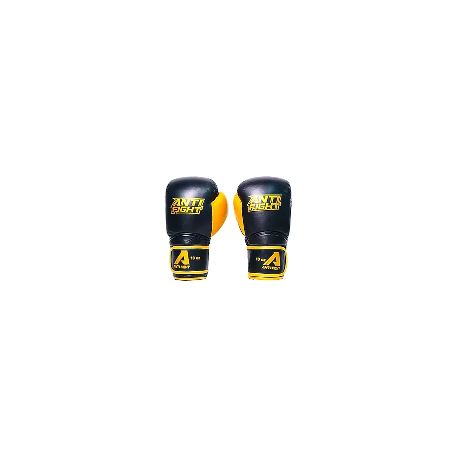 Anti fight Golden Black Deri Boks Eldiveni