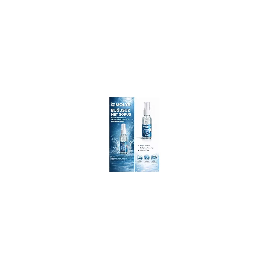 Anti Fog Sprey 50 ML - Dalış Maskesi ve Yüzücü Gözlüğü Buğu Önleyici - Alcohol Free