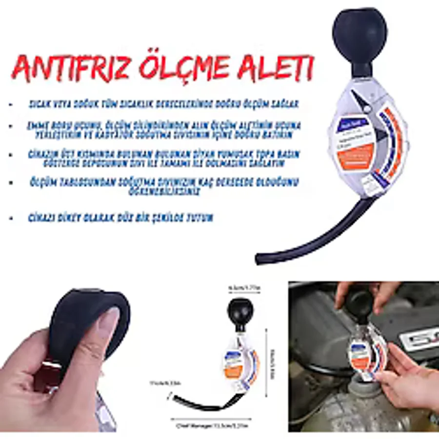Antifiriz Ölçme Aleti Cihazı Elips Antifiriz Ölçüm Bomesi