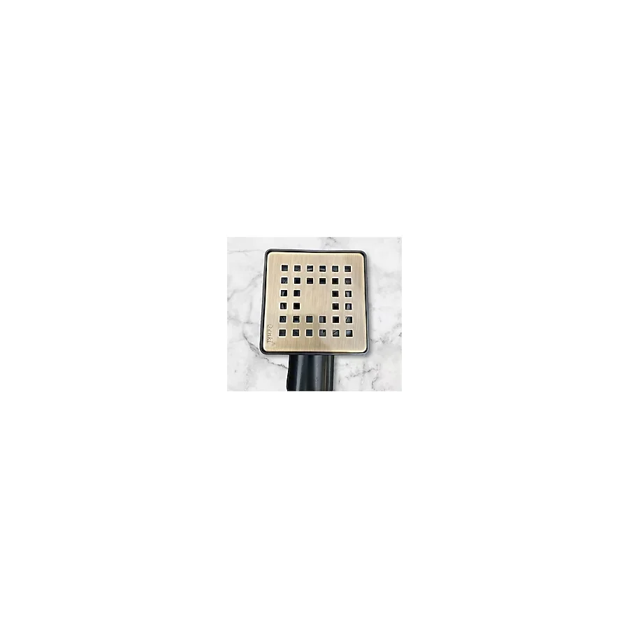 Antik Gold Banyo Yer Süzgeci 10x10 Banyo Gideri Antik Gold Renk Pirinç