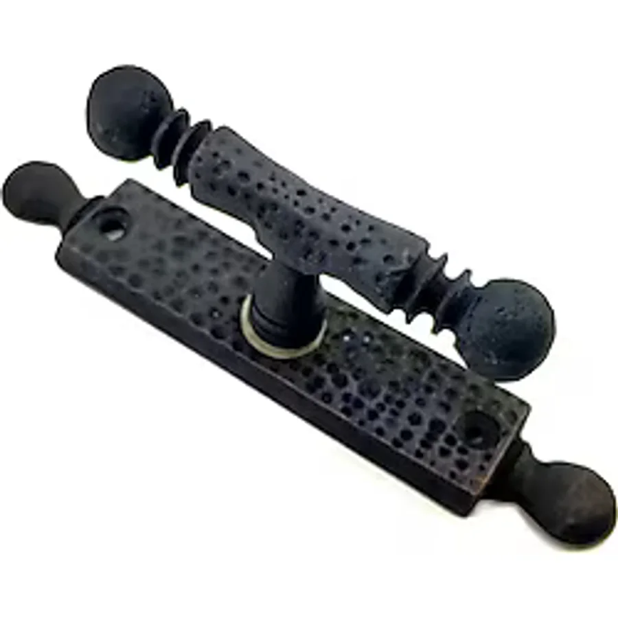 Antika Tarz Dekoratif Pirinç Misket Pencere Kolu - 165X32 Mm, Oksit