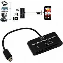 Anunnaki Micro Usb 3 In 1 Sd Tf Kart Okuyucu Otg Veri Aktarıcı