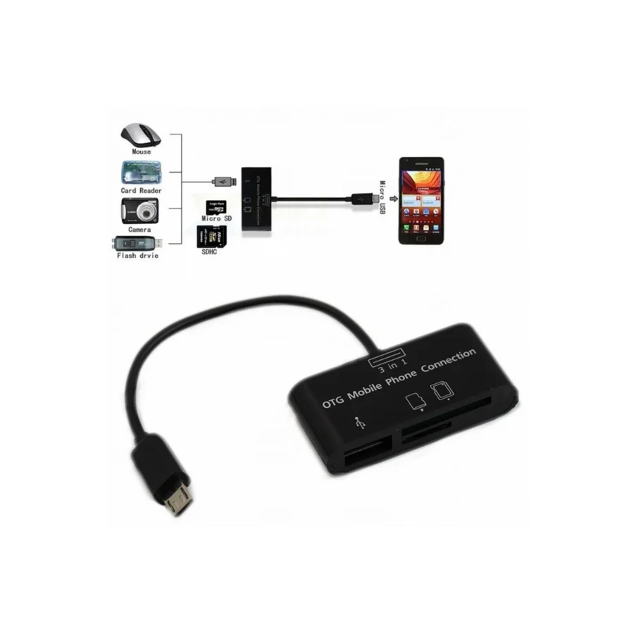 Anunnaki Micro Usb 3 In 1 Sd Tf Kart Okuyucu Otg Veri Aktarıcı