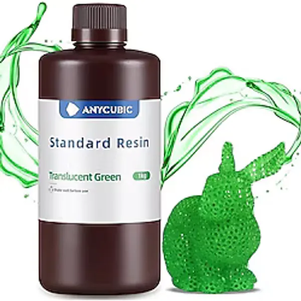 Anycubic Anycubic Standart Reçine Hd Yarı Saydam Yeşil 1 kg - Şeffaf - Yeşil