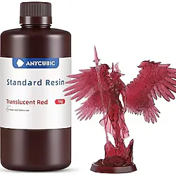 Anycubic Standart Yarı Saydam Kırmızı Reçine 1kg Sla - Teknoartshop