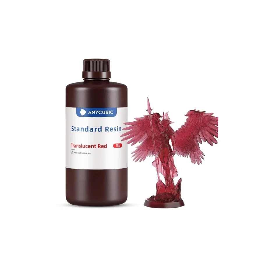 Anycubic Standart Yarı Saydam Kırmızı Reçine 1kg Sla - Teknoartshop