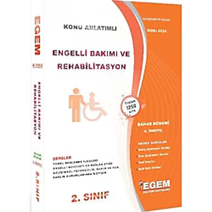 AÖF 2. Sınıf 4. Yarıyıl Engelli Bakım ve Rehabilitasyon Kod 2224