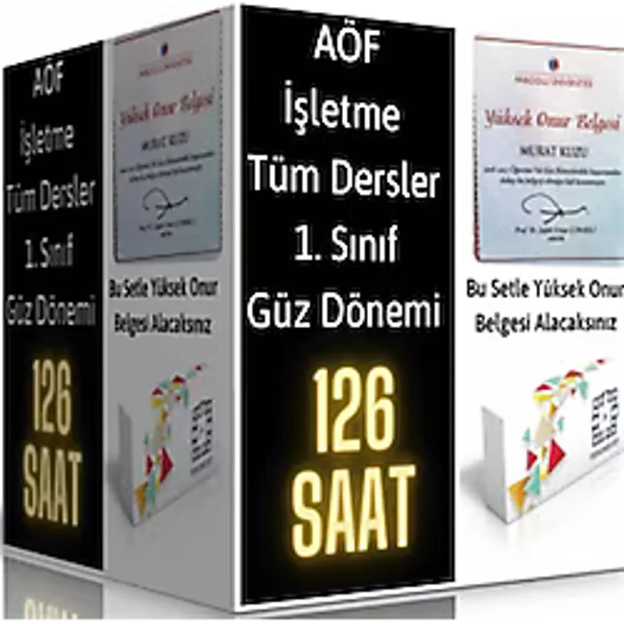 AÖF İşletme 1. Sınıf Güz Dönemi Tüm Dersler USB Eğitim Seti