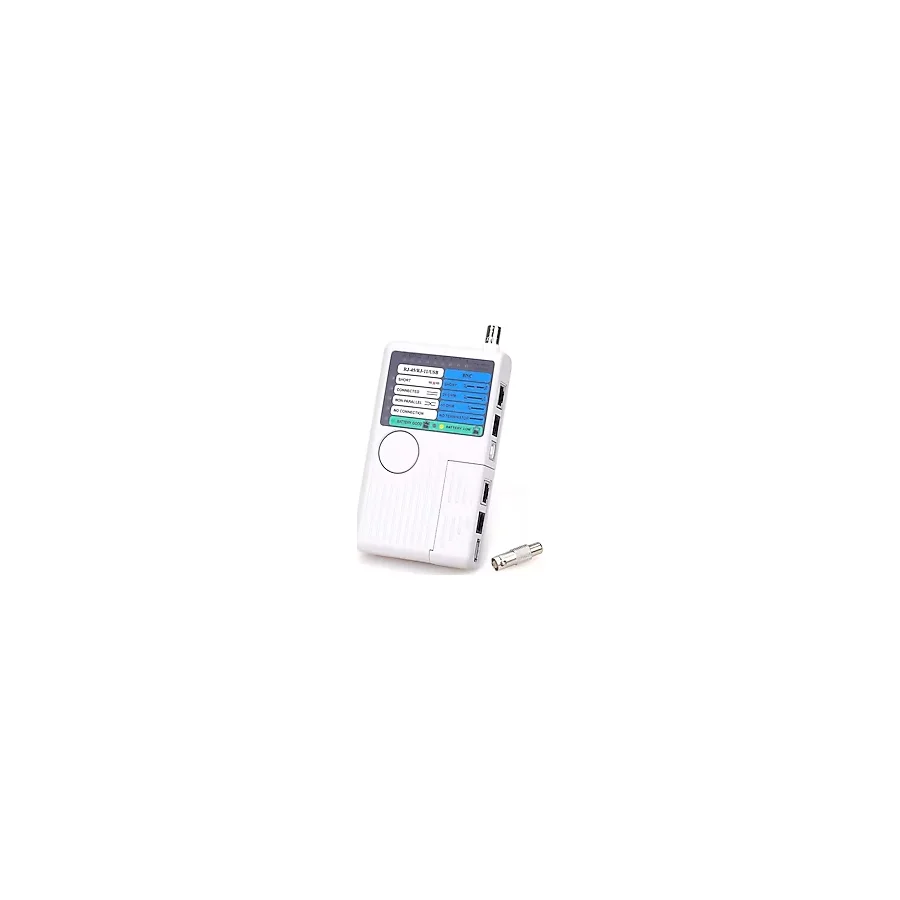 Aogo 4 Ü 1 Arada Test Cihazı USB RJ45 Bnc RJ11 Lan Cat5 Cat6 Telefon Kablosu Test Cihazı Ağ Kablosu Ölçer Çoklu Test Cihazı - Beyaz