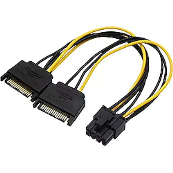 Aogo 8 Pin - 2xsata 15 Pin Sata Güç Kablosu (Sata - 8 Pin PCIe) Ekran Kartı Power Kablosu 8pin Sata 6pin