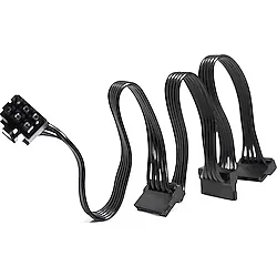 Aogo PCIe 6pin Modüler Power Kablo 6 Pin 3x Sata Güç Kablosu PCı-E 6 Pin Erkek - 3 Sata Dişi Güç Splitter