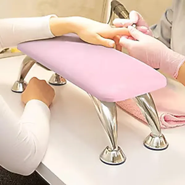 AONOLOVO Ayak El Kullanımı için Büyük Tırnak Kol Dayama Minderi, Profesyonel Tırnak Masası Kol Dayama Manikür El Yastığı Tırnak Teknolojisi Kullanımı, Mikrofiber Deri (Pembe)