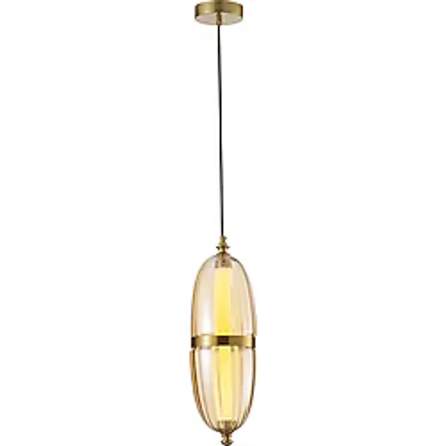 Apliqa Aleya 6 Watt 3000K Ledli Bal Camlı Tekli Sarkıt Led Avize