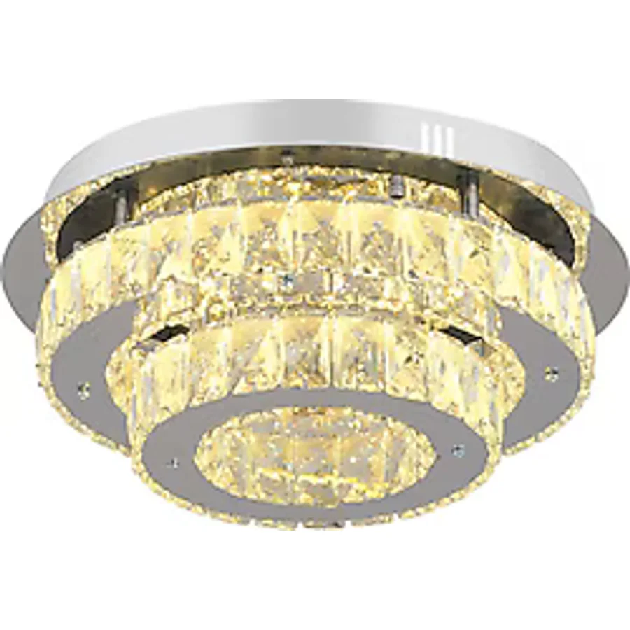 Apliqa Ardenia 2 Katlı Kristal 3 Renk Modern Salon LED Avize