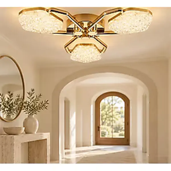 Apliqa Matiz 3'lü Gold 48 Watt Plafonyer 3 Renkli Led Salon Avize