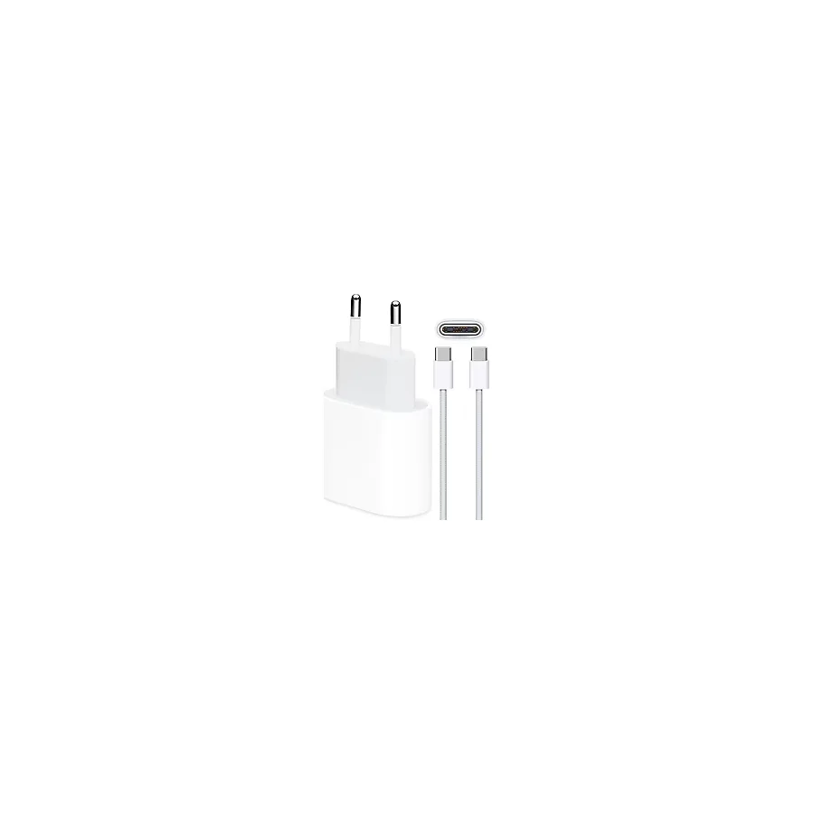 Apple 20 Watt Hızlı Şarj Aleti iPhone 15 Pro Max İçin USB-C Uyumlu Ev Şarj Adaptörü - Beyaz - (Resmi Distribütör Garantili)