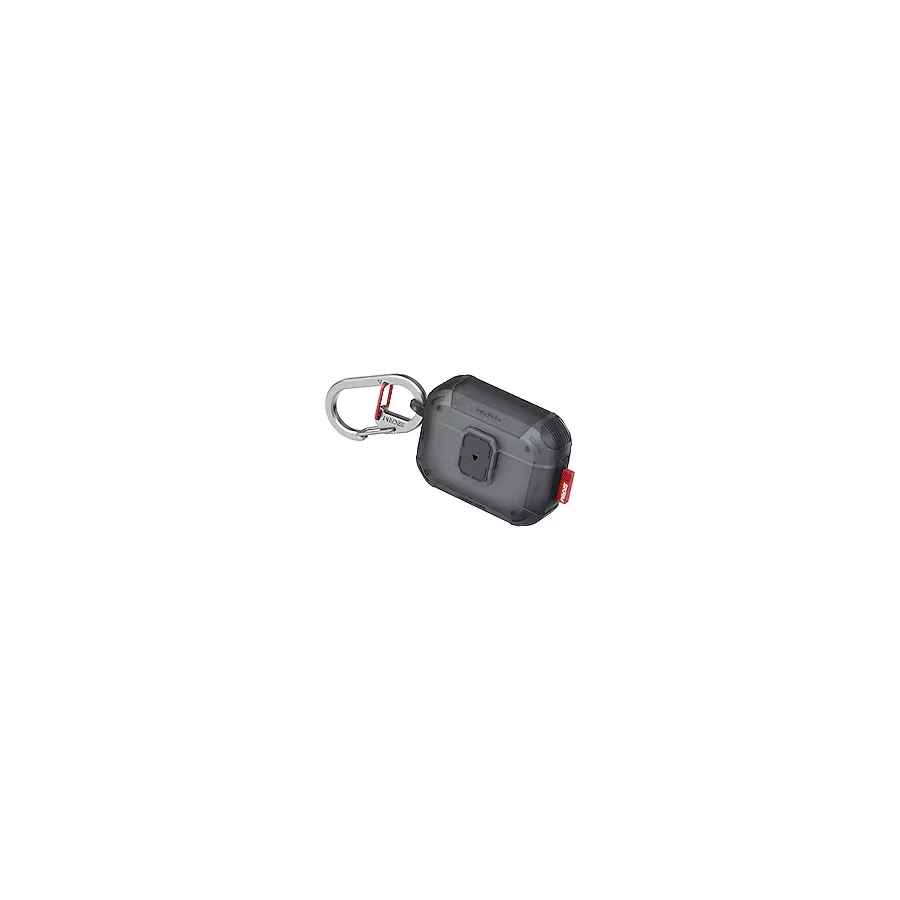Apple Airpods Pro 3 Kılıf Airbagli Yivli Köşe Kilit Tasarımlı 360 Derece Koruma Skinarma Mecha LE Kılıf - Füme