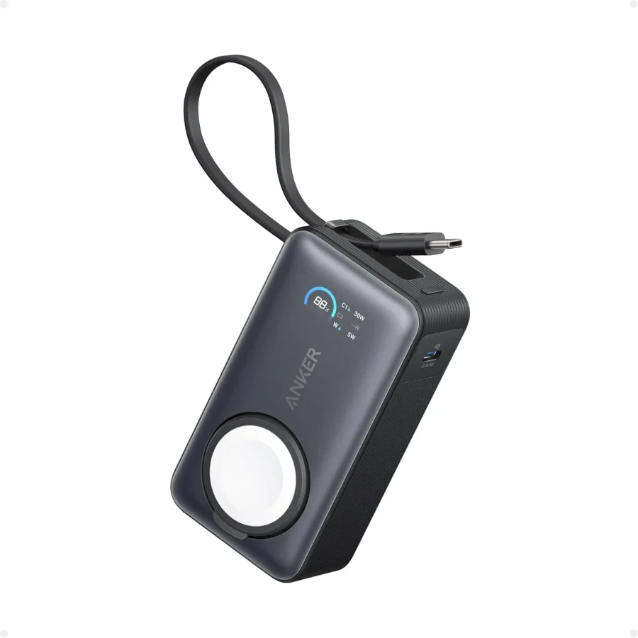 Anker MagGo Powerbank (10K, 35W, Apple Watch Için) - Siyah - A1657 (Anker Türkiye Garantili)