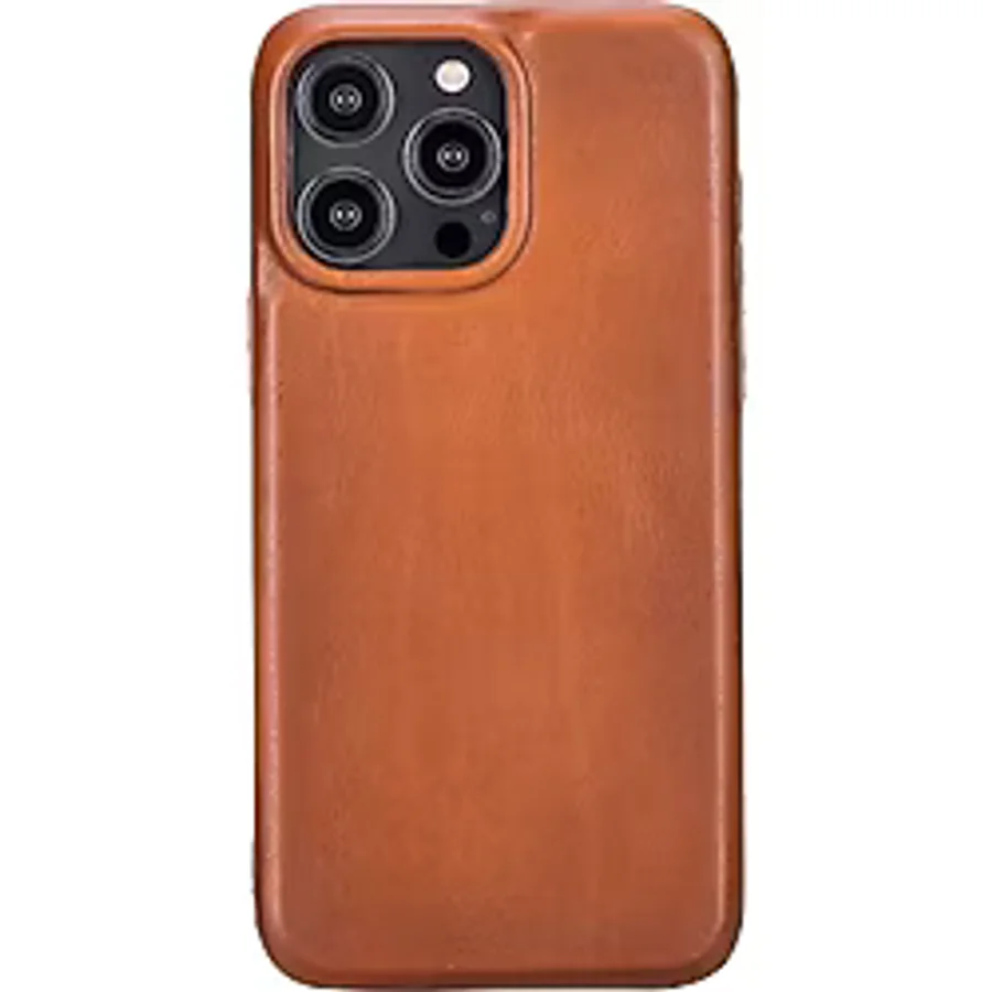 Apple iPhone 14 Pro Max Uyumlu Deri Arka Kapak Rock G2