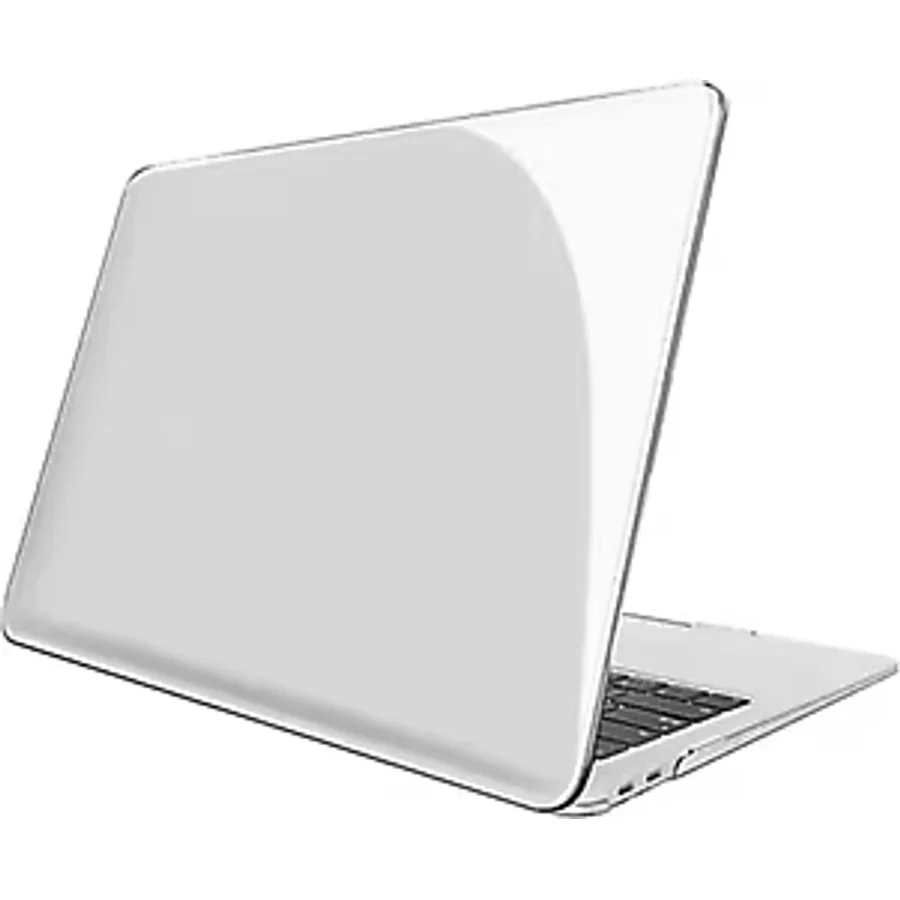 Apple Macbook Air 13.6'' M2-M3 Çip 2022/2024 A2681 A3113 Uyumlu Simli Şeffaf Koruyucu Kapak Parlak Şeffaf