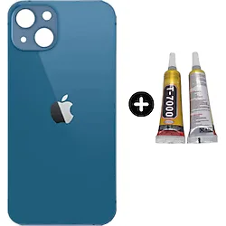 Apple Uyumlu iPhone 13 Arka Pil Batarya Kapak Mavi + B7000