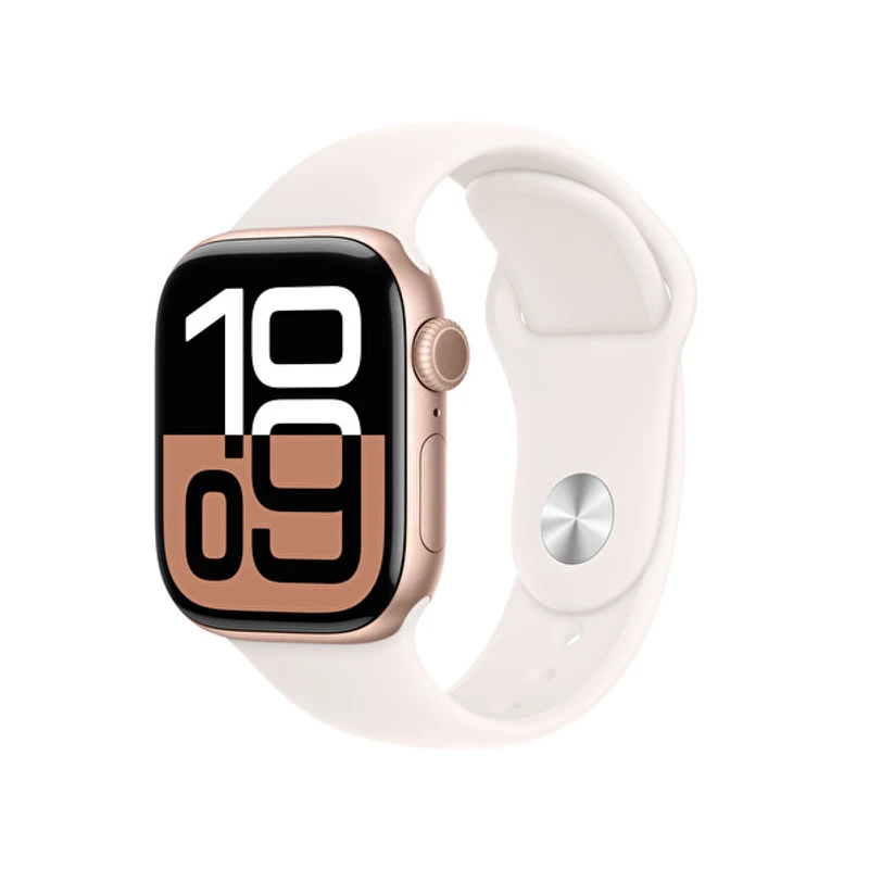 Apple Watch Series 10 GPS 42mm Roze Altın Rengi Alüminyum Kasa ve Bulut Pembesi Spor Kordon Akıllı Saat