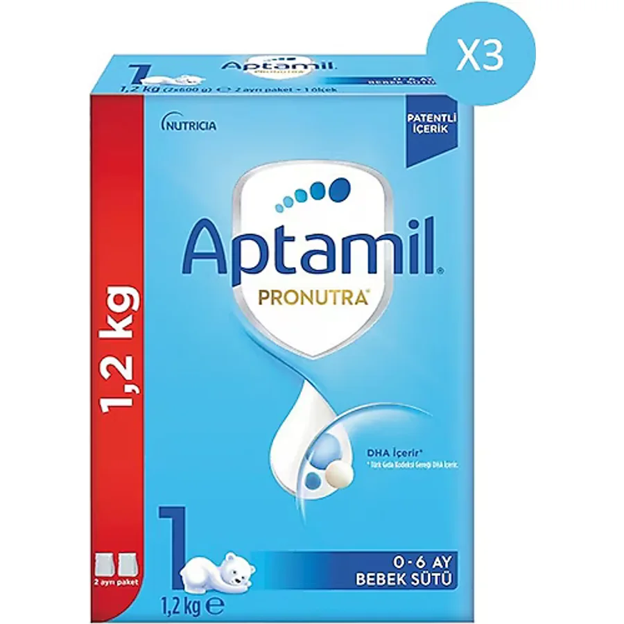 Aptamil 1 Bebek Sütü 1200 gr 3 Adet