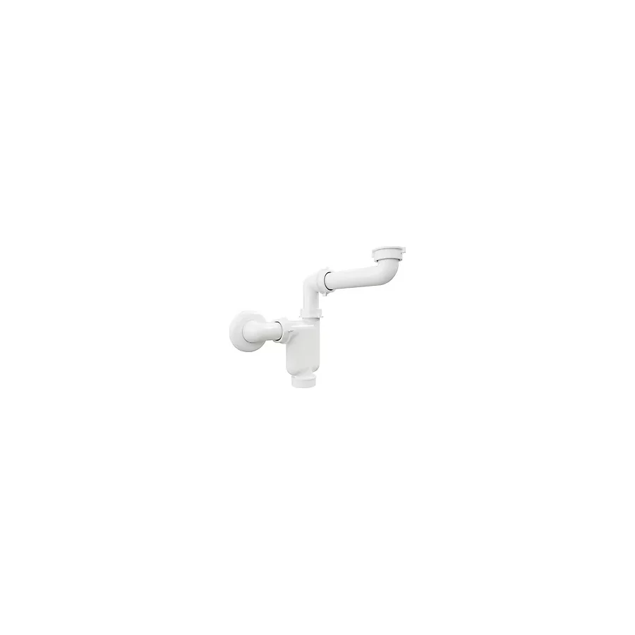 Aqua Bagno Comfort Yer Kazandıran Lavabo Sifonu, Kolay Temizlenir, Ayarlanabilir Koku Önleyici Gider Borulu - 32 Mm-süzgeç Hariç Beyaz