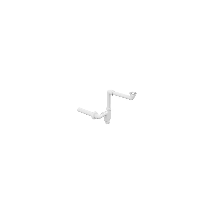 Aqua Bagno Comfort Yer Kazandıran Lavabo Sifonu ve Süzgeç - 2 Parça, Kolay Temizlenir, Ayarlanabilir Koku Önleyici Gider Borulu - 32 mm-Süzgeç Dahil