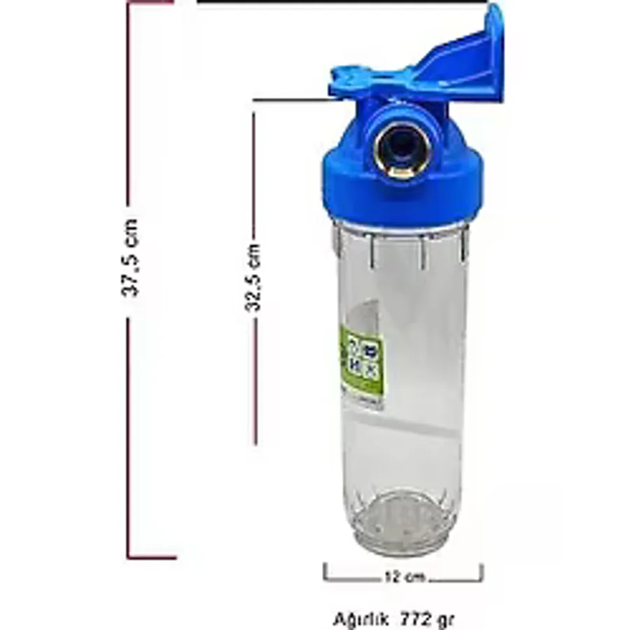 Aqua Bella Atlas Filtri Atlas 10 Inç Dp Mono Housıng 3/4" Tekli Filtre Kabı Boş