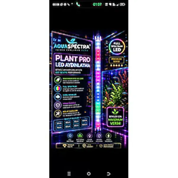 Aqua Spectra Full Spectrum Akvaryum & Dekor Led Aydınlatma 40cm