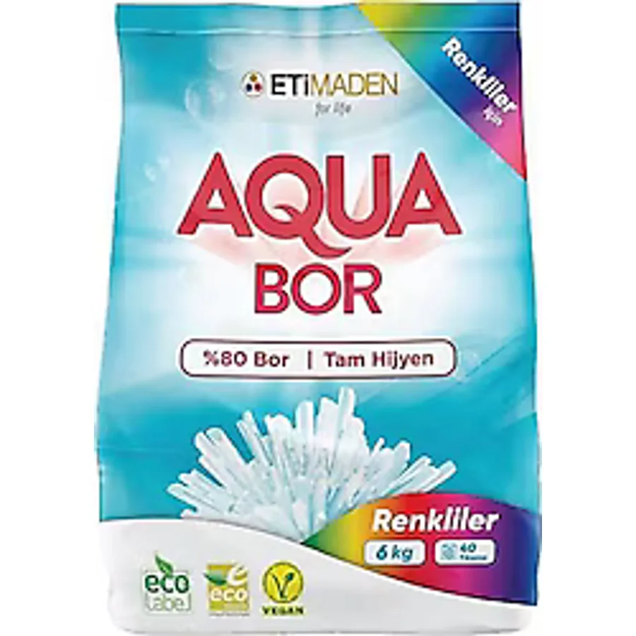 Aquabor Renkliler için 6 kg Toz Deterjan