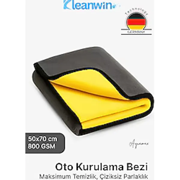 AquaMax Mikrofiber Bez, 800 GSM Oto Kurulama Havlusu, 50x70 cm Araç Yıkama ve Cam Temizlik Bezi