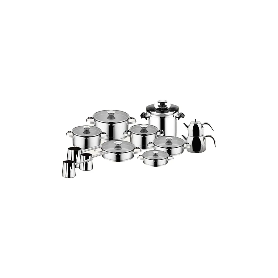 Ar-Yıldız Lilyum Prestige Cam İdeal 22 Parça Tencere Seti