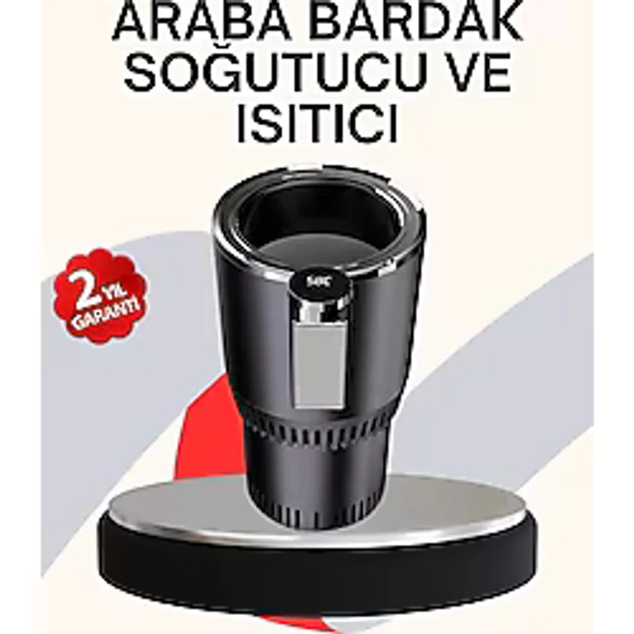 Araba Bardaklığı Isıtma Soğutma Ayarlı Çakmak Girişli Akıllı Model